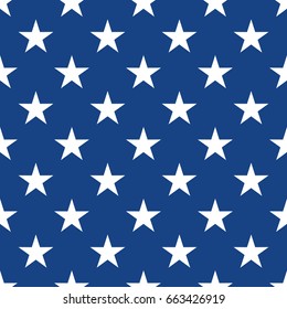 Seamless vector pattern with stars. Independence Day in USA