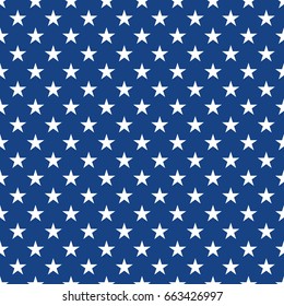 Seamless vector pattern with stars. Independence Day in USA