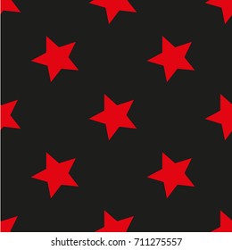 Seamless vector pattern with stars. Retro, vintage background Flat Scandinavian style for print on fabric, gift wrap, scrap booking, patchwork Modern graphic design. Hipster creative tileable print.