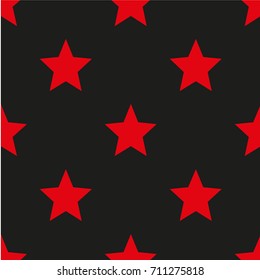 Seamless vector pattern with stars. Retro, vintage background Flat Scandinavian style for print on fabric, gift wrap, scrap booking, patchwork Modern graphic design. Hipster creative tileable print.