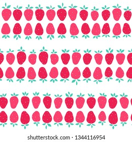 Seamless vector pattern with STRAWBERRY