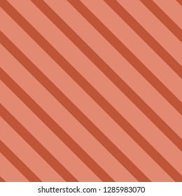 Seamless vector pattern with striped diagonal pattern Slanted lines Trendy coral color.