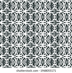 Seamless vector pattern in the style of baroque and classic botanical ornament