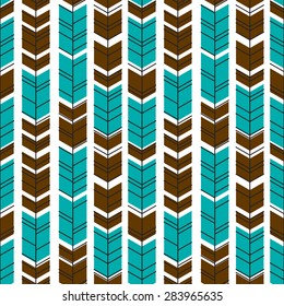 Seamless vector pattern in the style of boho or hippy. Tribal elements