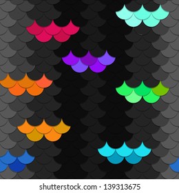 Seamless vector pattern. Stylization under skin of a snake