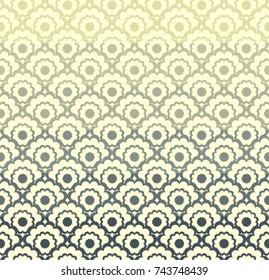 Seamless vector pattern with stylized ornament in oriental style.