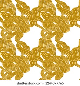 seamless vector pattern with stylized spaghetti on a white background
