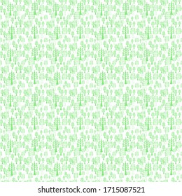 Seamless vector pattern with stylized spruce trees ,  on white background