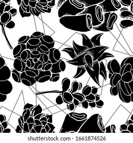 
Seamless vector pattern. Succulents Design