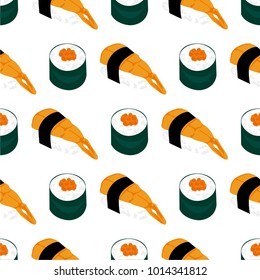 Seamless vector pattern sushi