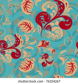 seamless vector pattern with swirls