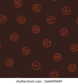 Seamless vector pattern with symbols of demons
