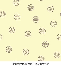 Seamless vector pattern with symbols of demons