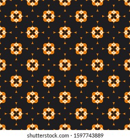 Seamless vector pattern with symmetric abstract ornament. Background in a free style with simple elements for design, print on paper and textiles. Texture with ethnic motifs.