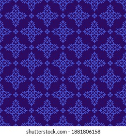 Seamless vector pattern with symmetric ornament. Background with ethnic oriental motifs. Universal abstract print for textiles.