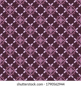 Seamless vector pattern with symmetrical abstract ornament. Background with ethnic oriental motives for the design of textiles, wallpapers and other surfaces.