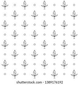 Seamless vector pattern. symmetrical background with hand drawn decorative trees. Black and white print. Graphic abstract design, illustration for wrapping, wallpaper, fabric, packaging, textile