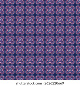 Seamless vector pattern with symmetrical geometric ornament. Bright design for textiles, fabrics, wallpapers, covers, paper and other surfaces.