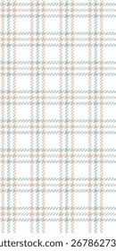 Padrão de vetor sem costura tartan bege azul xadrez check tecido design geométrico têxtil fundo suave neutro decorativo escocês estilo tradicional retro elegante moda repete textura clássica