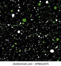 Seamless vector pattern Terrazzo marble. Granite stone texture Endless background isolated on black background. Colorful spots illustration.