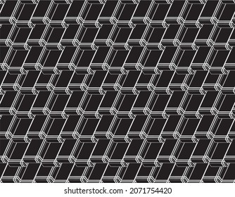 Seamless Vector Pattern or Texture. Vector Backgrounds with contours of tiles or bricks