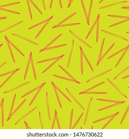 Seamless vector pattern with thorn on bright yellow background. Design for home decoration. Ideal for wallpaper, fabric, clothing etc.