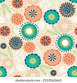 Seamless vector pattern with tie dye spiral on white background. Simple colourful spiral wallpaper design. Artistic deco fashion textile.
