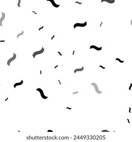 Seamless vector pattern with tilde symbols, creating a creative monochrome background with rotated elements. Vector illustration on white background