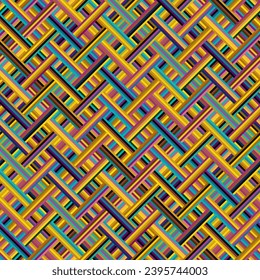Seamless vector pattern. Tile herringbone geometric pattern . Natural khaki colors. Regular herringbone tile..