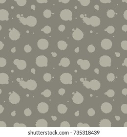 Seamless vector pattern, tile with inc splash, blots, smudge and brush strokes. Grunge endless template for web background, prints, wallpaper, surface, wrapping, repeat elements for design.