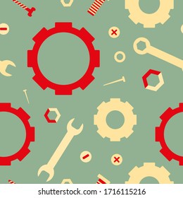 Seamless vector pattern with tools.