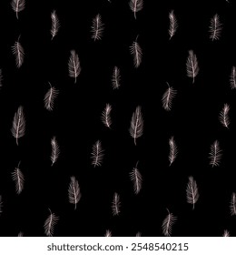 Seamless vector pattern, tops and tropical leaves, for bedding, wallpaper and texture