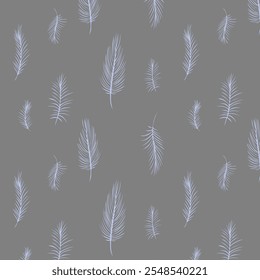Seamless vector pattern, tops and tropical leaves, for bedding, wallpaper and texture
