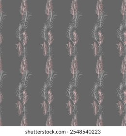 Seamless vector pattern, tops and tropical leaves, for bedding, wallpaper and texture
