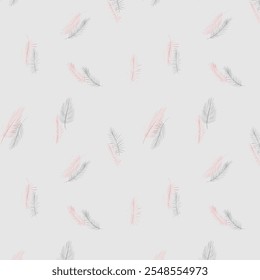 Seamless vector pattern, tops and tropical leaves, for bedding, wallpaper and texture