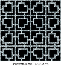 Seamless vector pattern. Traditional asian ornamental motive. Seamless background from a oriental silver ornament, fashionable modern wallpaper or textile. Elegant luxury tiled design.