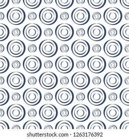 Seamless vector pattern in traditional east style. Japanese ornament. Stylized image of a shell snail on a light background. Endless texture for textile design. Symbol of prosperity and wealth. Vector