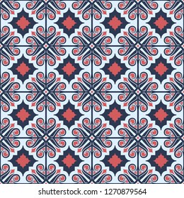 Seamless vector pattern in traditional east style. Graceful Arab stylized ornament. Beautiful patten lattice. Abstract ornament. Endless texture for textile design. Vector color background.