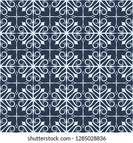 Seamless vector pattern in traditional east style. Graceful Arab stylized ornament. Beautiful pattern lattice. Abstract ornament. Endless texture for textile design. Vector color background.