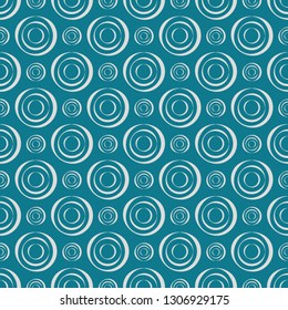 Seamless vector pattern in traditional east style. Japanese ornament. Stylized image of a shell snail. Endless texture for textile design. Symbol of prosperity and wealth. Vector color texture.