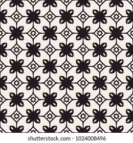 Seamless vector pattern in traditional Japanese style. Black on beige. Vector color background.