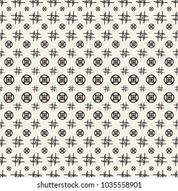 Seamless vector pattern in traditional Japanese style. Lattice and rhombus. Vector color background.