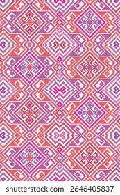 Seamless vector pattern with traditional Mexican Teenek Huastek embroidery symbols