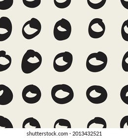 Seamless vector pattern. Trendy background with hand drawn doodle shapes. Abstract geometric background