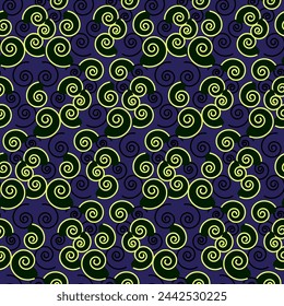 Seamless vector pattern with trendy elements of snails and springs. Suitable for interior, wallpaper, fabrics, clothing, stationery.

