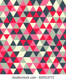 Seamless vector pattern with triangles. Geometric design