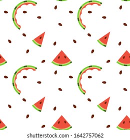 Seamless vector Pattern with tropical fruit. decorative Endless berry print. repeat sketchy image in minimal style on white background. sketchy repetitive colorful Design for wrapping paper, packaging
