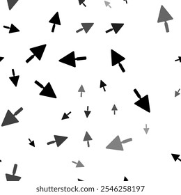 Patrón de Vector sin fisuras con símbolos de paleta, creando un fondo monocromático creativo con Elementos girados. Ilustración vectorial sobre fondo blanco