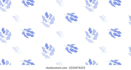 
Seamless vector pattern, twigs and leaves, for bed linen, wallpaper and texture