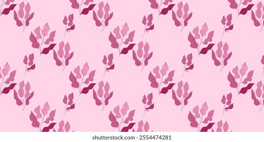 
Seamless vector pattern, twigs and leaves, for bed linen, wallpaper and texture